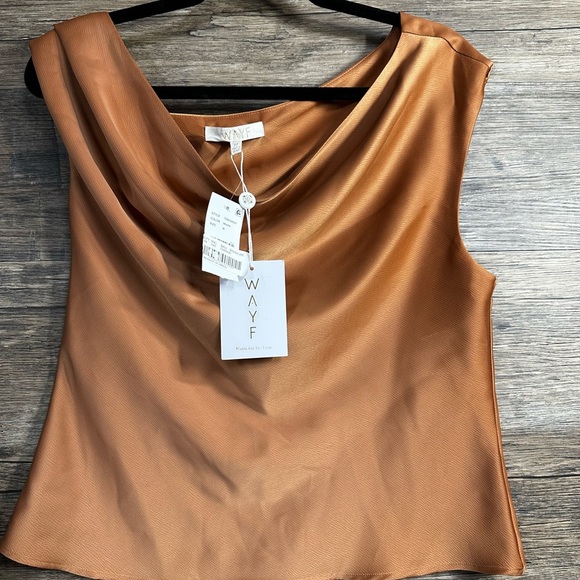 Wayf Tops - Wayf Women's Mocha Brown Blouse